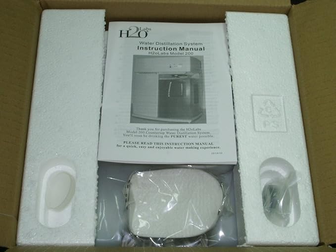 H2o Labs Model 200 is the Most Convenient and Lightweight Countertop Water Distiller for Home use with VOC Vent, Easy-Fill 1 Gallon Tap Water Reservoir and Food Safe Collection Container