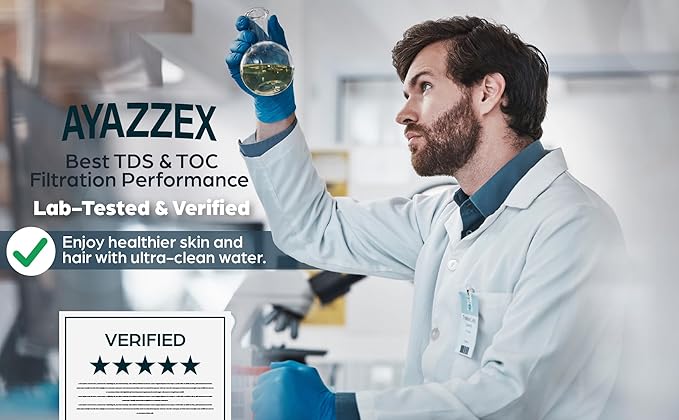 Filtered Shower Head β High Pressure 23 Stage Shower Filter for Hard Water β Removes Chlorine, Heavy Metals & Harmful Substances, Water Softener, Bonus Cartridge Included