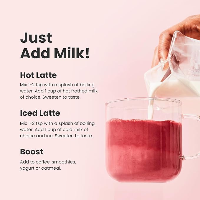 Blume Superfoods Latte - Beetroot Powder, Energy Boosting, Organic Beet Powder, Clove, Cinnamon, Ginger - Vegan, Keto Friendly, Gluten-Free - 25 Servings
