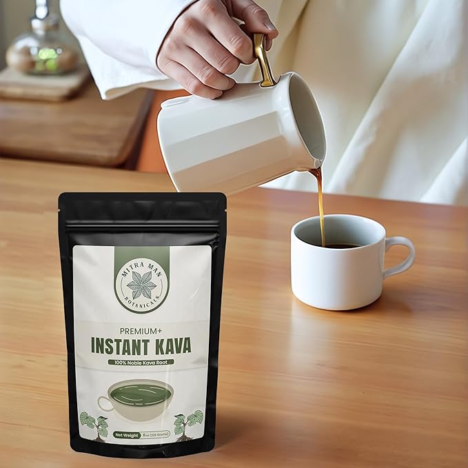 Instant Kava -100% Root Extracted True Kava - Calm Natural Powdered Kava - Easy to Use Instant Kava Fully Water Soluble for Everyone - 6-7 Year Old Roots 4oz Pack