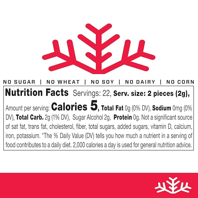 Strawberry KETO Xylitol Candy Chips (1-Pack) - SNØ 1.5oz Tin - Sugar-Free Candy With Only 2 Ingredients | Low Carbs, Diabetic-Friendly, Non-GMO, Vegan, GF & Kosher | Purest candy in the world