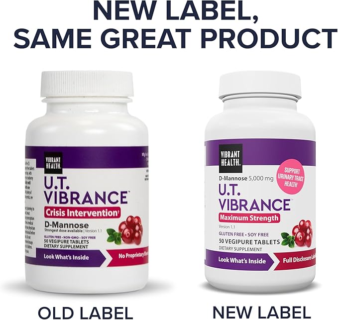 Vibrant Health, U.T. Vibrance, Crisis Intervention for Urinary Tract Health, 50 Tablets