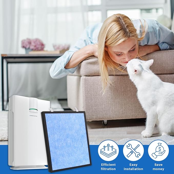 HSP002 Replacement Filter for Hathaspace Air Purifier Filters HSP002, 4-in-1 H13 True Hepa Filter