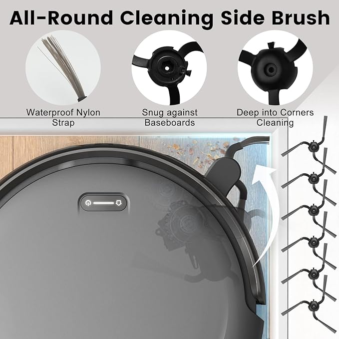 26 Pack Replacement Accessories Compatible with eufy Robot Vacuum C10,2 Mainbrush 4 Filter 6 Dust Bag 6 Sidebrush 1Cleaning Brush 1Screwdriver,6Scented Stick