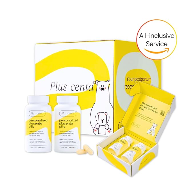 PLUSCENTA Placenta Encapsulation Kit - Postpartum Recovery Kit for New Mothers - Prenatal Vitamins for Women - Pregnancy Vitamins for Women - Baby Registry Items - New Mom Essentials