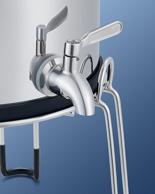 CO-Z Gravity Fed Water Filter System, Stainless Steel Gravity Water Purifier with 2 Carbon Filters, 2.25 Gal Countertop Water Filtration System, Chamber Stand & Water Spigot, NSF/ANSI 42 Certification