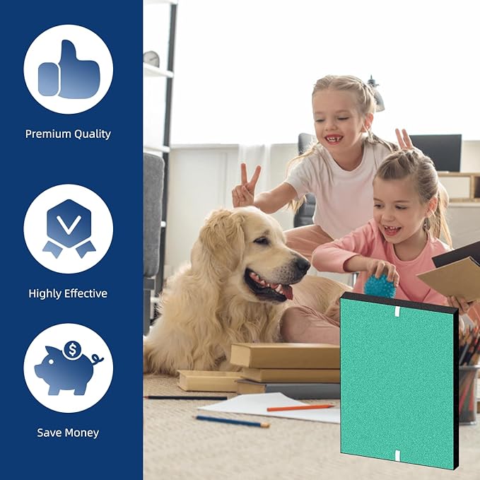 Upgraded 3 Pack 115115 Toxin Absorber Replacement Filter A Size 21 Compatible with Winix Plasmawave C535 5300 Air Purifier(Green)