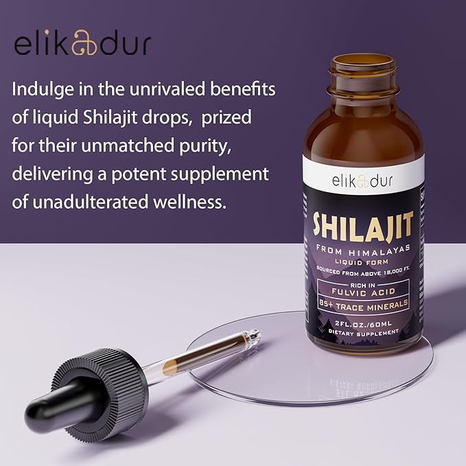 Shilajit Resin Organic Liquid Supplement, Shilajit Himalayan Organic, Shilajit Liquid Drop, Shilajit Drop Contain 85 Trace Minerals, Alternative to Resin & Capsules,120 ml