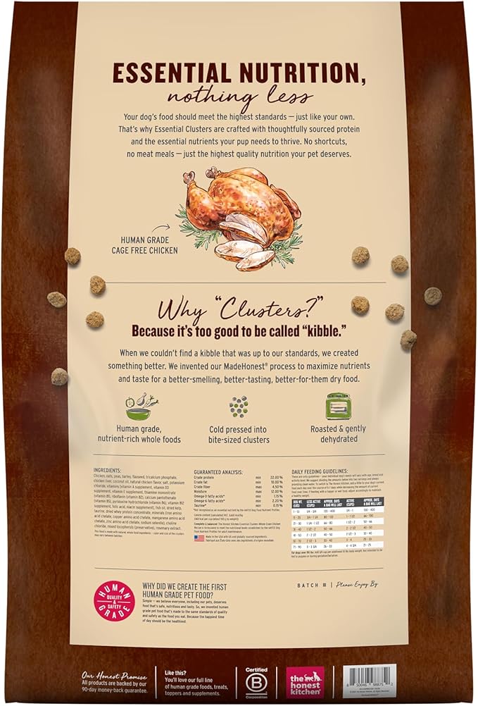 The Honest Kitchen Essential Clusters Dog Whole Grain Chicken 20 lb Bag