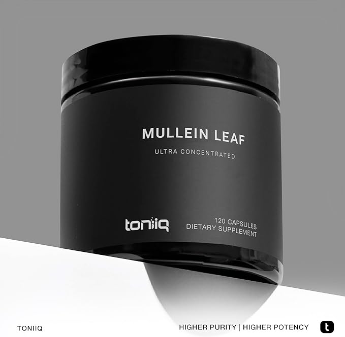 Mullein Leaf Capsules - Ultra High Potency 10:1 Extract - 1300mg Per Serving - Highly Concentrated - Third-Party Lab Tested - 120 Capsules