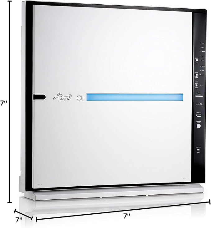 Rabbit Air, MinusA2 Air Purifiers for Home, Ultra Quiet HEPA Air Purifier - Wall Mountable Air Purifiers for Home Large Room, Allergies, Dust, Mold, & Smoke - (SPA-780N, White, Toxin Absorber, WIFI)