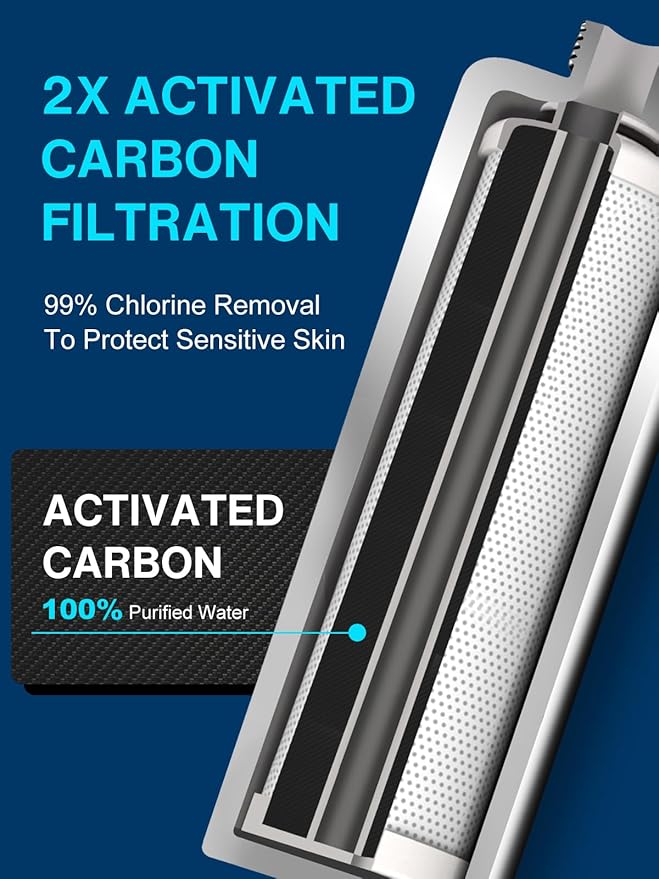 Cobbe Handheld Filtered Shower Head - Filters >99% Chlorine - Advanced 2.0 Carbon System - Water Softening Beads for Hard Water - Relieves Dry, Itchy Skin - Matte Black