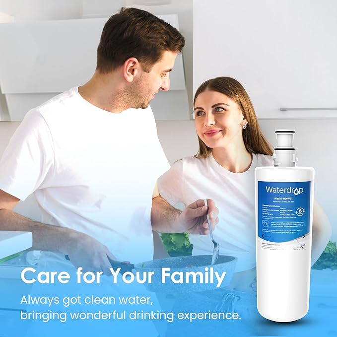 Waterdrop 3US-AF01 Under Sink Water Filter, Replacement for Standard Filtrete® 3US-AF01, 3US-AS01, Aqua-Pure AP Easy C-CS-FF, WHCF-SRC, WHCF-SUFC, WHCF-SUF, NSF/ANSI 42 Certified, Pack of 3