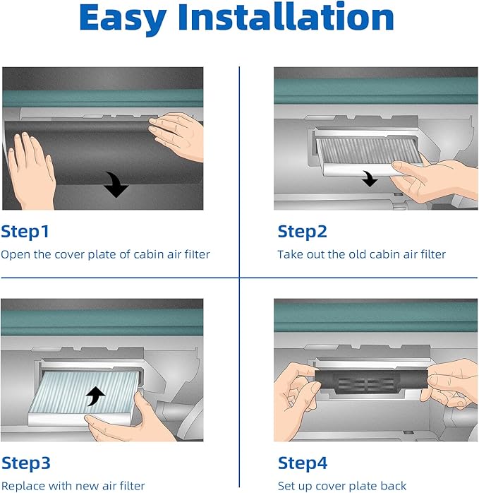 FL3Z19N619A Cabin Air Filter HEPA Air Conditioner with Activated Carbon Replacement Cabin Air Filter Accessories Compatible with Ford F-150 F-250 F-350 F-450 Expedition SUPER DUTY 2015-2025