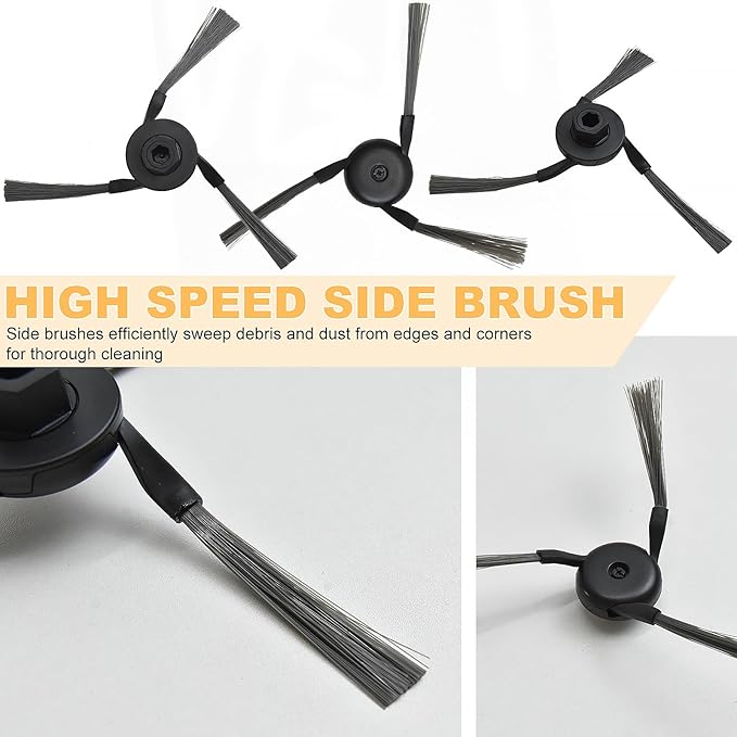 Accessories Replacement Parts Compatible with Dreame X50 Ultra/ L50 Ultra/ L40s Pro Ultra and Mova V50 Ultra Robot Vacuum Cleaner,4 Rubber Main Brush,6 Filters,6 Dust Bags,8 Mop Pads,6 Side Brushes