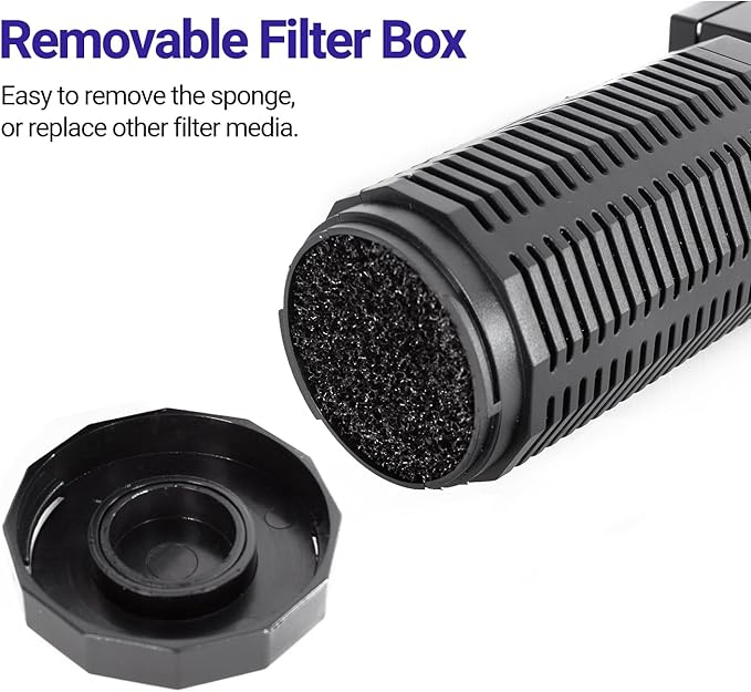 18W Aquarium Internal Filter for 55-120 Gallon Tanks, Power Biochemical Sponge Fish Turtle Tank Filter with Aeration System, Silent Submersible Filters, 264 GPH