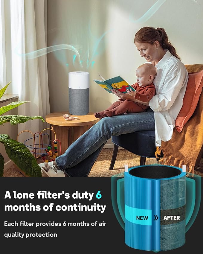 Leemone 311 Auto AllergenBlock Filter Compatible with Blueair Blue Pure 311 Auto Air Purifier, Blue Pure 311 Auto Filter Replacement, Activated Carbon Filter, 2 Pack