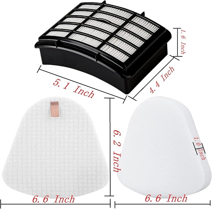2Pack Hepa & Felt Filters Replacement for Shark Navigator Lift-Away ZU503AMZ NV350 NV351 NV352 NV355 NV356E NV357 NV360 NV370 NV391 UV440 UV490 UV500 UV540 UV541 UV550 Vacuums.Part XFF350 & XHF350.