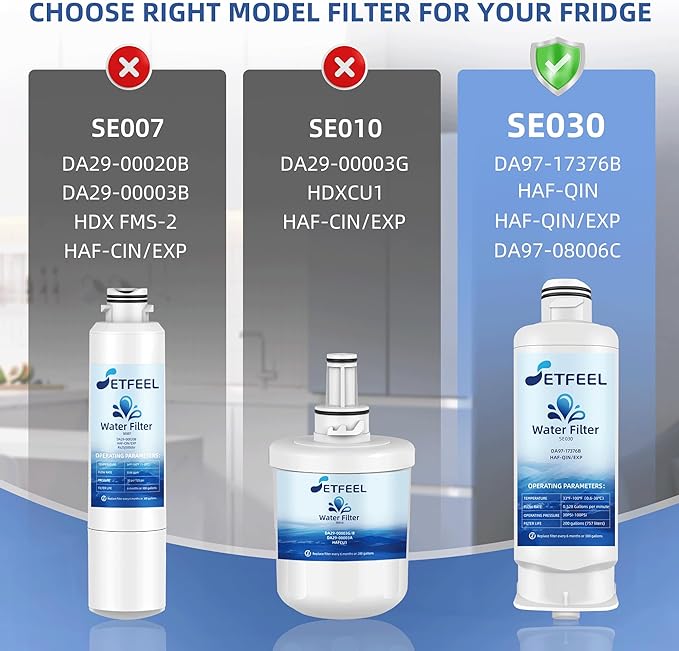 DA97-17376B Water Filter Replacement for Samsung Refrigerator Rs27t5200sr Rs22t5201sr Rf27t5201sr Rf29a9671sr Haf-qin/exp rf27t5241sr rf28t5001sr rf27t5201sg rf28r7201sr rf28r7351sr, 2 Pack