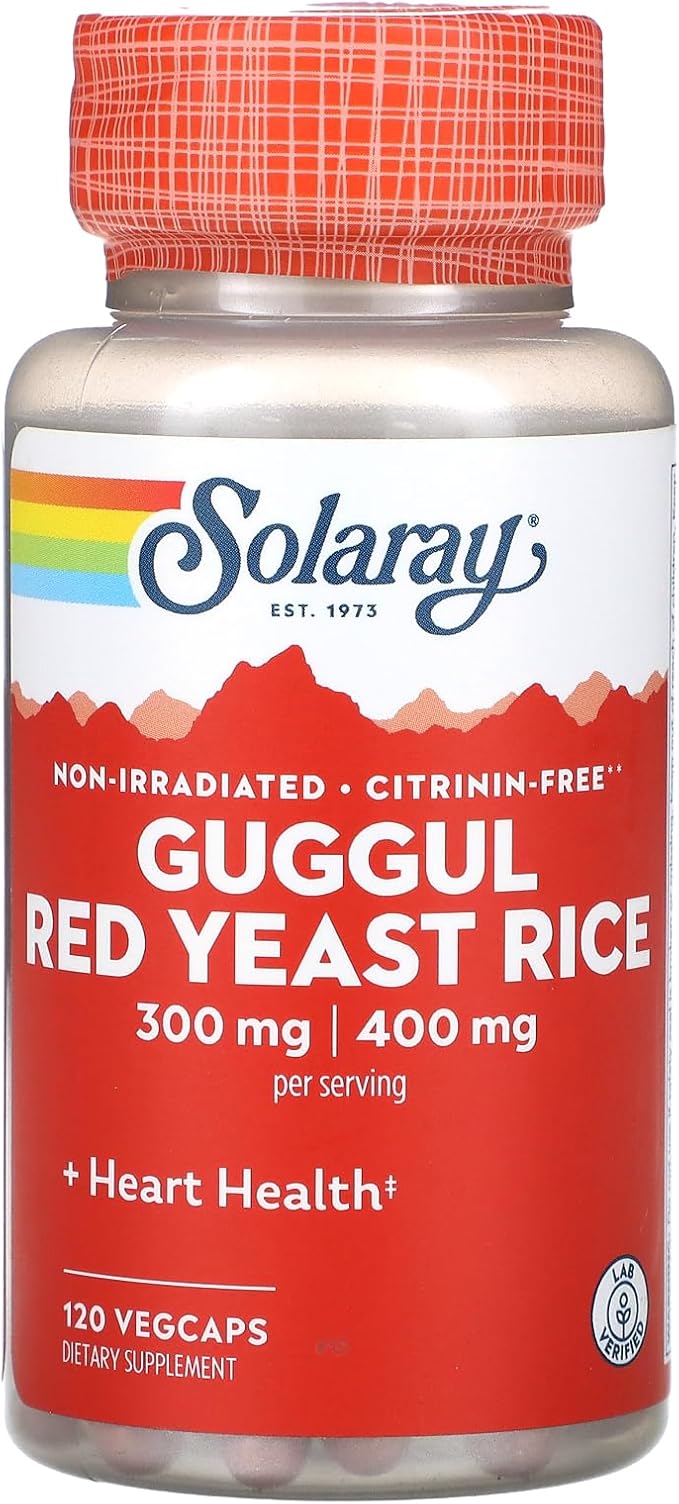 Solaray - Guggul & Red Yeast Rice, 120 capsules