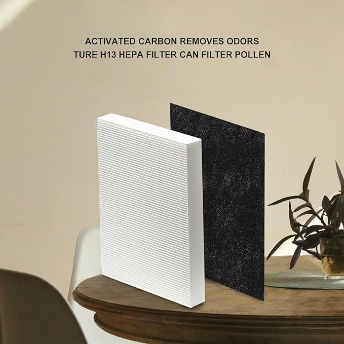 1216L H13 True HEPA Replacement Filter, Compatible with AP-1216L, 2 Stages with H13 True HEPA and Activated Carbon Filter Set (2 Pack)
