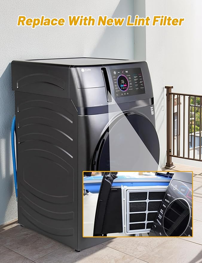 4-Pack WH01X35719 Lint Filter - for Ge Washer Dryer Combo - Hand Washable and Reusable - for Models: PFQ97HSPV0DS