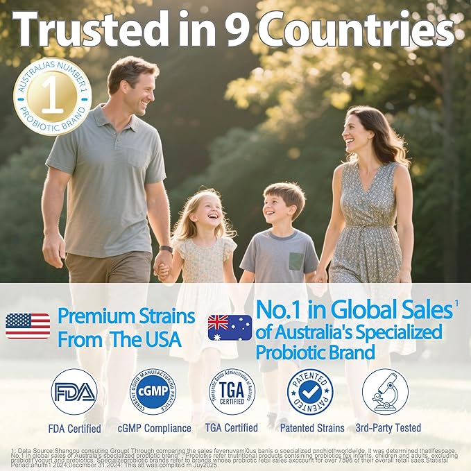 Life-Space Children IBS Support Probiotic, Clinically Proven to IBS Relief, 4 in 1 Kids Probiotic, 21 Billion CFU, Supports Reduce Symptoms of IBS, Include Bloating, Gas & Diarrhea, 60 Grams