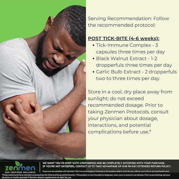Zenmen Pre-Testing Lite Bundle - Helps Balance Your System Before Testing - 1 Tick Immune Support + 1 Monolaurin Capsules