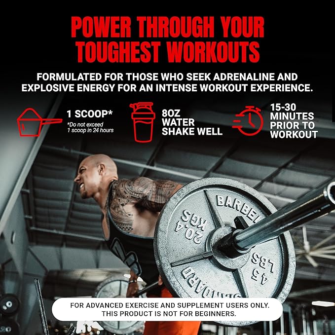 PROSUPPS Mr. Hyde Xtreme Pre Workout Powder with Creatine, Beta Alanine & Caffeine – Extreme Energy, Pumps, Focus & Performance - Fitness & Gym Supplements for Men & Women (Fruit Punch, 30 Servings)