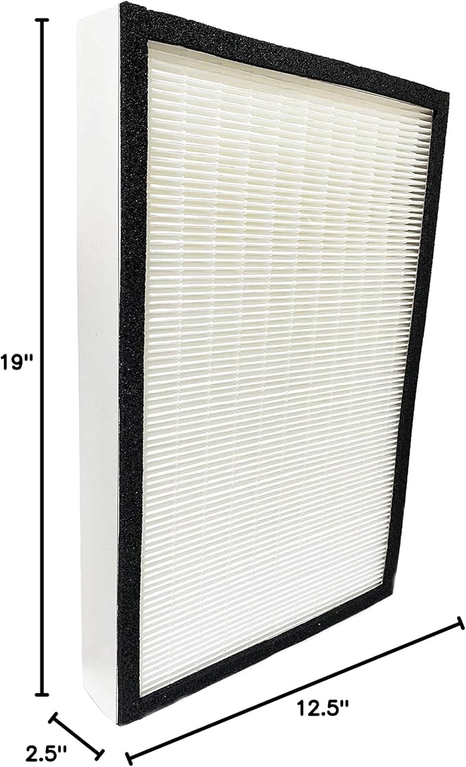 Nispira True HEPA Filter Replacement Compatible with Vornado Air Purifier AQS 25 35 Part MD1-0004. 3 Pack