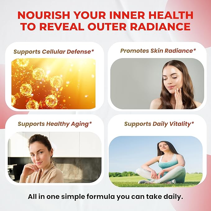 Glutathione Supplement Active Reduced Form, Enriched with Resveratrol, NAC, Collagen, Hyaluronic Acid, Vitamin C - Advanced Antioxidant for Immunity & Detox | 150 Capsules