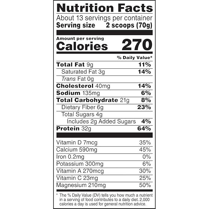 Muscle Milk Genuine Protein Powder, Banana Crème, 1.93 Pounds, 13 Servings, 32g Protein, 4g Sugar, Calcium, Vitamins A, C & D, NSF Certified for Sport, Energizing Snack, Packaging May Vary