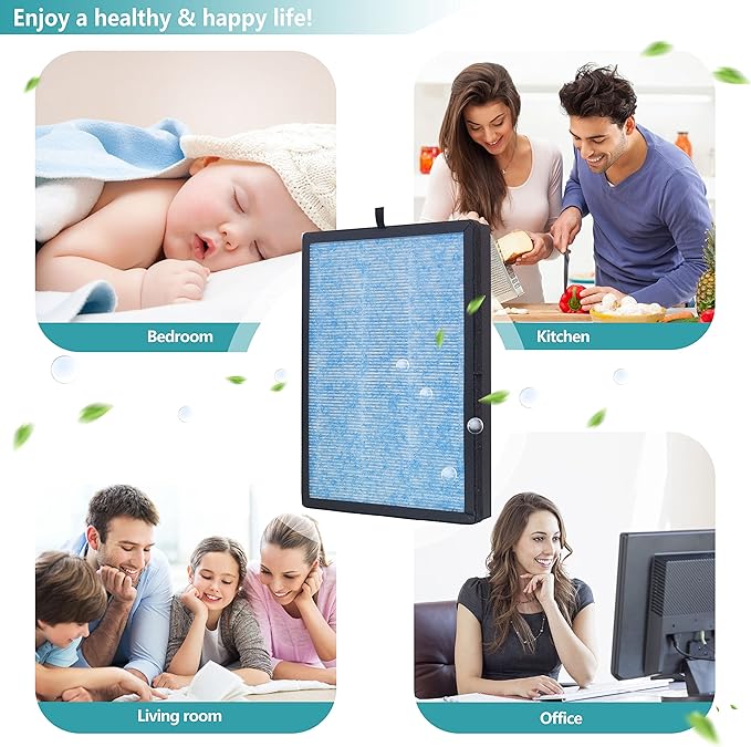 2-Pack AP1002 Replacement Filter AP1002-RF, Compatible with AIRTOK AP1002 Air Purifier and Airthereal Pure Morning APH230C Air Purifier, H13 True HEPA