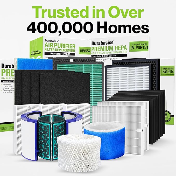 AP-1512HH HEPA Set Replacement for Coway Filter - 2 Year Supply - Compatible with Coway Airmega AP-1512HH & Airmega Filter Replacement - Helps Remove Smoke, Dust, Pollen, Dust, Debris, Pet Dander