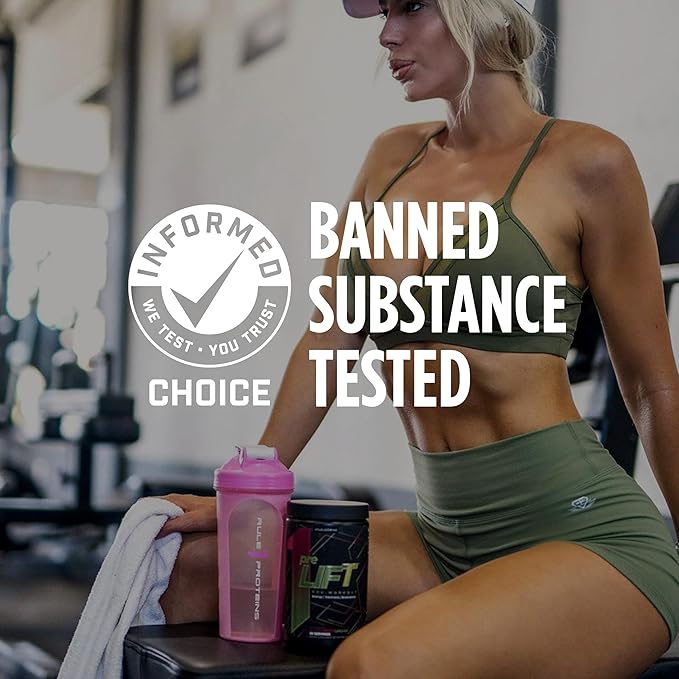 Rule 1 preLIFT Pre-Workout - 6g Citrulline, 3.2g Beta Alanine, 3 Caffeine Sources + 20 Others for Energy, Alertness, & Endurance (30 Servings, Mandarin Mango)