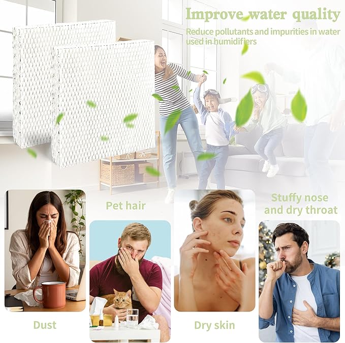 HC22P Humidifier Filter Pad Replacement Filter Wicks Compatible with Honeywell HE100 HE150 HE220 HE240 Aprilaire 110 220 550 550A Humidifiers-4 Pack