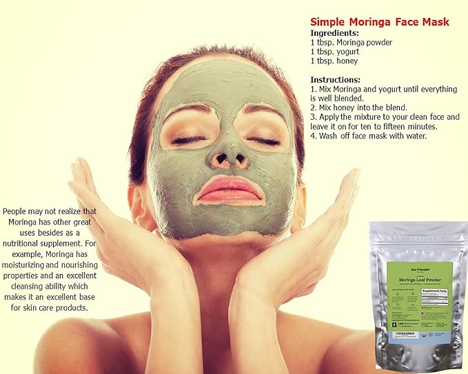 Zen Principle 1 lb. Premium Organic Moringa Oleifera Leaf Powder. USDA Certified Organic.