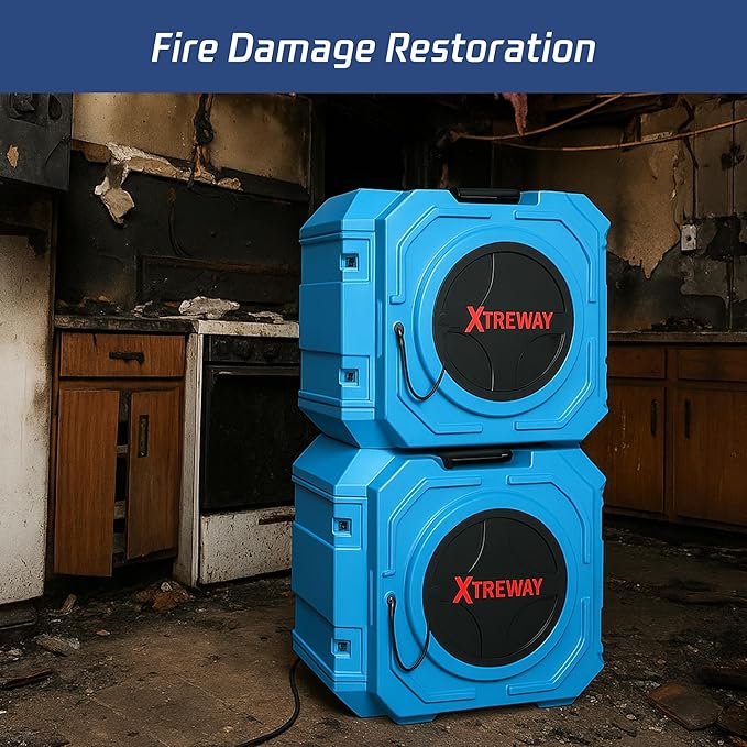 Hepa Air Scrubber Commercial Air Purifier with 3-Stage Filtration Negative Air Machine Industrial Air Purifier for Heavy Duty, 550CFM