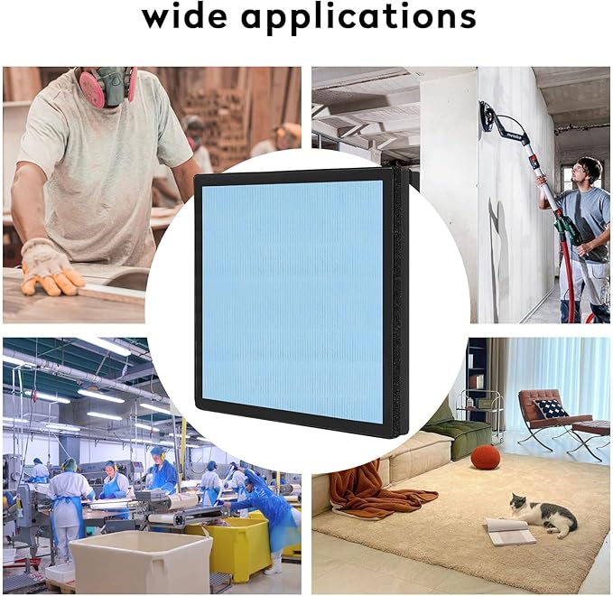 3 Pack HEPA 550 Filter, HEPA& Activated Carbon Filter Replacement Compatible with AlorAir CleanShield HEPA 550 Air Scrubber (17.2"×15.3"×2")