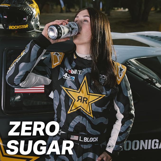 Rockstar Pure Zero Energy Drink, Orange, 0 Sugar, with Caffeine and Taurine, 16oz Cans (12 Pack) (Packaging May Vary)