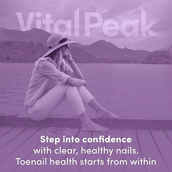 Toenail Peak - Healthy Nail Support Supplement - Promotes Gut Health & Immune Function - with Olive Leaf Extract, Sweet Wormwood, Oregano, Garlic & More - Gluten-Free - 60 Capsules
