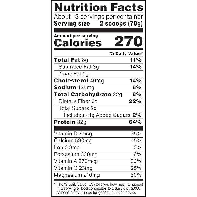 Muscle Milk Genuine Protein Powder, Vanilla Crème, 1.93 Pounds, 12 Servings, 32g Protein, 2g Sugar, Calcium, Vitamins A, C & D, NSF Certified for Sport, Energizing Snack, Packaging May Vary