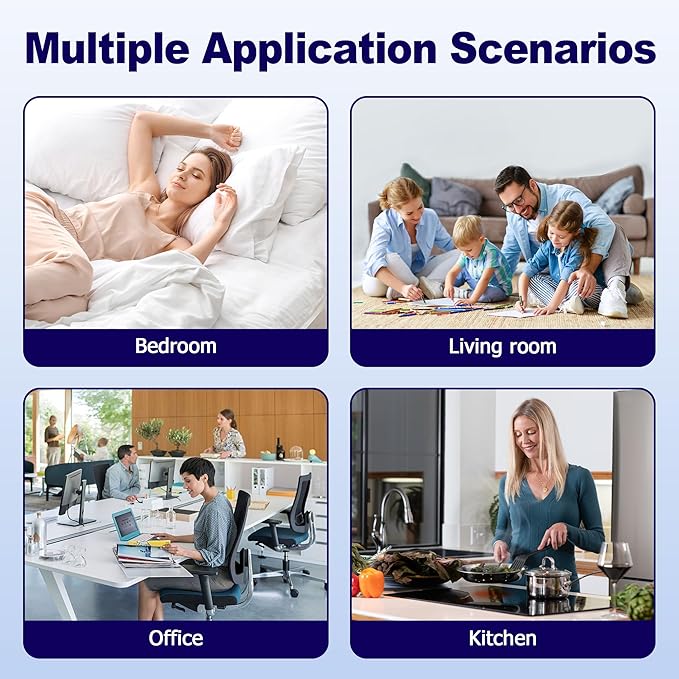 4 Pack FLT4825 HEPA Filter B Replacement Compatible with G-Guardian AC4825, AC4300, AC4850, AC4880, AC4900, CDAP4500, AP2200 Air Purifier, 4 True HEPA Filters & 8 Carbon Pre-Filters, Yellow