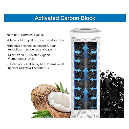 DuoPro S2 External 2-Stage RV Fresh Water Filter System, High Flow, NSF Housings, 3/4" GHT Stainless Steel Fittings, Reduce Sediment, Chlorine, Odor, Heavy Duty Free-Standing Chassis, Blue