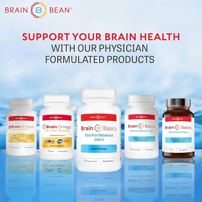 Brain Basic Ultra-Pure Nattokinase 5000 FU – 120 Capsules - Natural Blood Circulation Support with Highest Potency Available – Non-GMO, Vegan, Gluten Free
