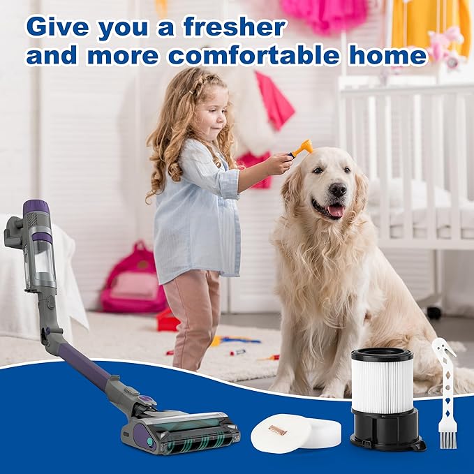 15 Pcs IP1251 IP3251 HEPA Filter Replacement Compatible with Shark Cordless PowerDetect Clean and Empty Lightweight Stick Vacuum, 2 Post-Motor HEPA Filter, 6 Pre-Motor Filter sets, 1 Cleaning Brush