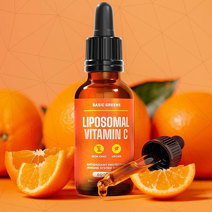 Liposomal Vitamin C Liquid 6000mg – High Absorption Liquid C Supplement for Immune Support, Antioxidant & Skin Health – Non-GMO, Vegan, Gentle Formula – 2 fl oz