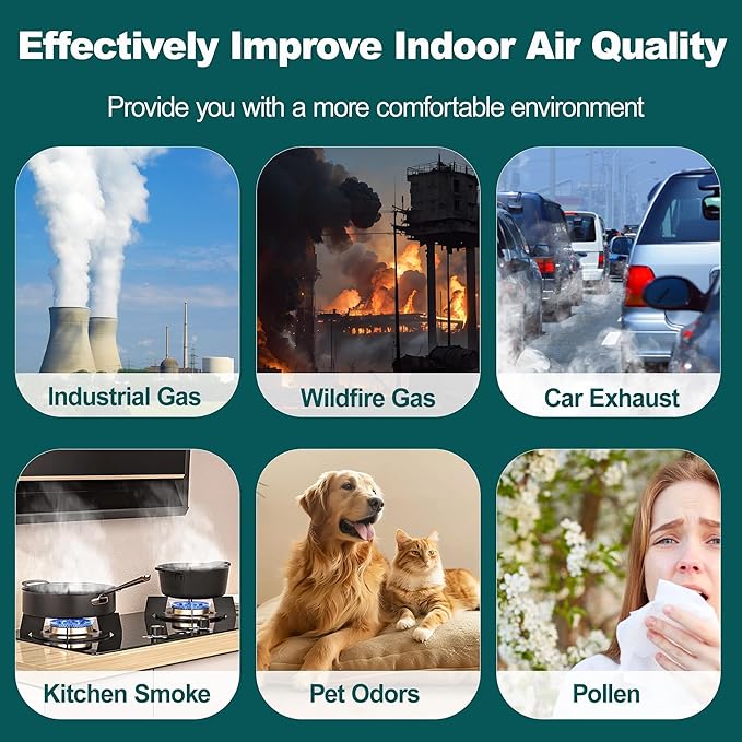 C545 Air Purifier Filter Replacement, Compatible with Winix C545 Air Purifier, Replaces Parts 1712-0096-00 and 2522-0058-00, 2 Pack H13 True Filter + 8 Activated Carbon Filters