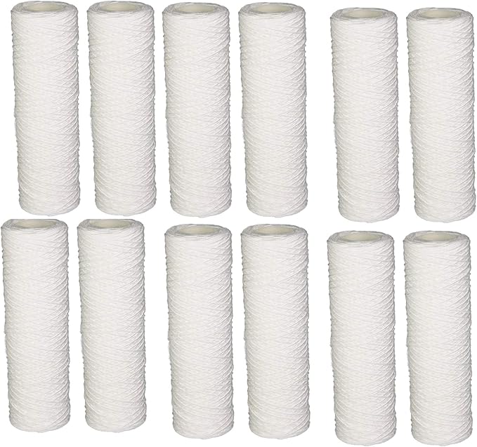 CFS – 12 Pack Whole House Basic Water Filters Cartridge Compatible with HF-150A, HF-160, HF-360A, and HF-365 Models – Remove Bad Taste & Odor – Whole House Replacement Water Filter Cartridge, White
