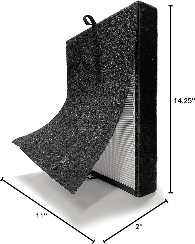 Nispira True HEPA Filter Replacement Compatible with Breathe 45i Flex Air purifier. Compared to Part B4-Fresh FL40-Silver-Carbon B4-Odor, 1 Pack